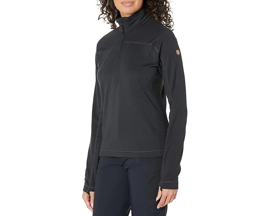 Теплая флисовая кофта Fjällräven Abisko Lite Fleece 1/2 Zip с отверстиями для большого пальца
