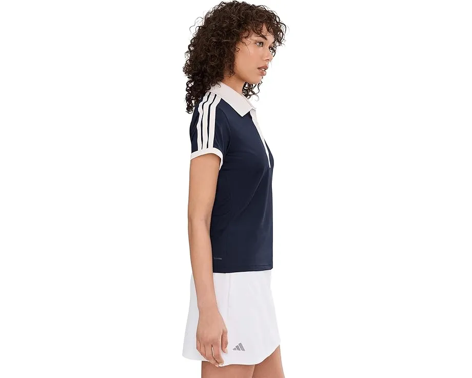 Поли теннисное adidas Heritage с контрастной резинкой и коротким рукавом