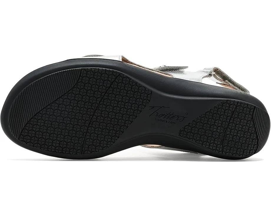 Сандалии Romi Metallic от Trotters на липучках с декором