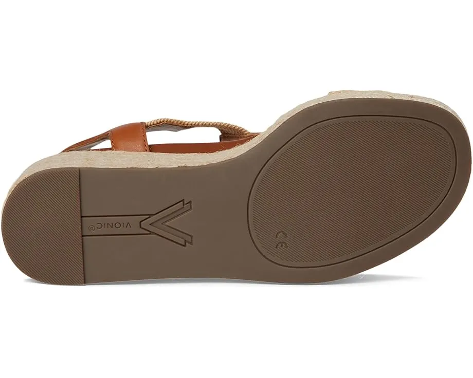 Босоножки VIONIC Calera на танкетке с кожаным верхом