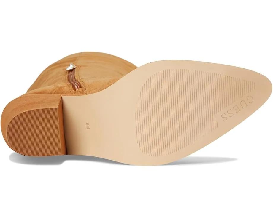 Сапоги GUESS Sashan до колена из замши с квадратным каблуком