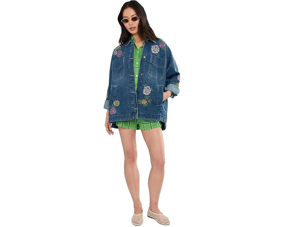 Рубашка Madison City Embroidered Free Peoplе с вышивкой
