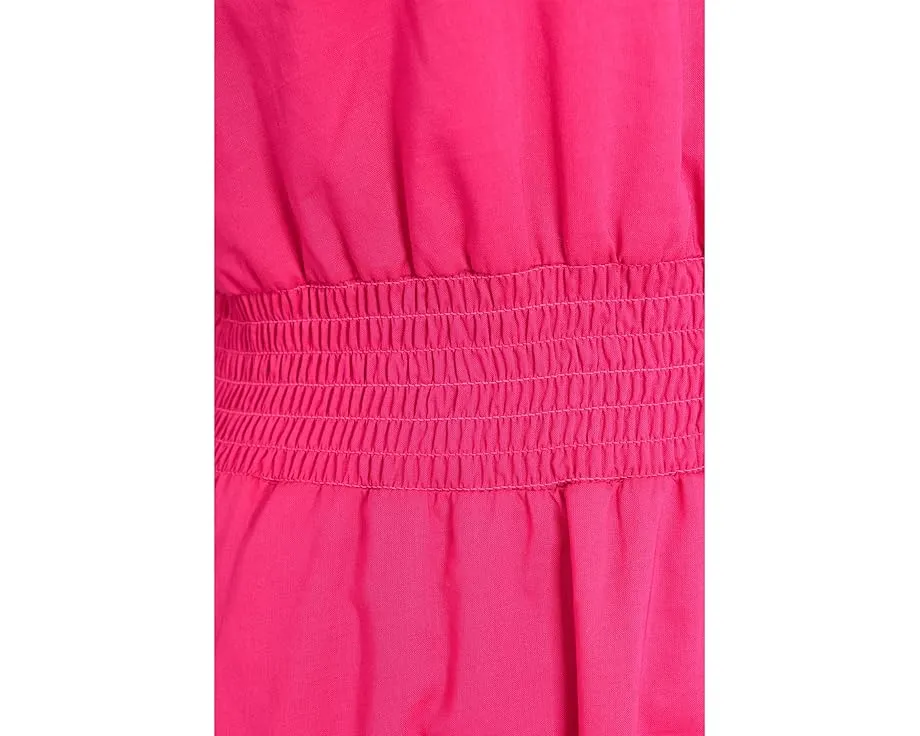 Макси платье Tie Neck Smocked Waist с завязками у горла Vince Camuto