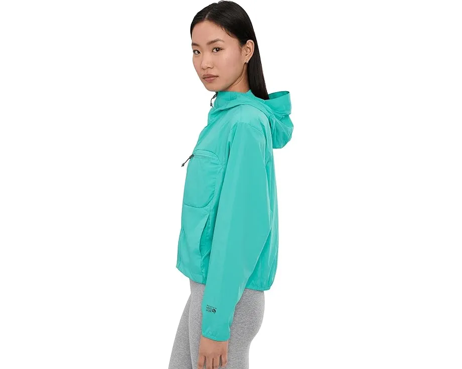 Ветровка Wind Veil™ Hooded Jacket от Mountain Hardwear с капюшоном и упаковывающаяся в карман