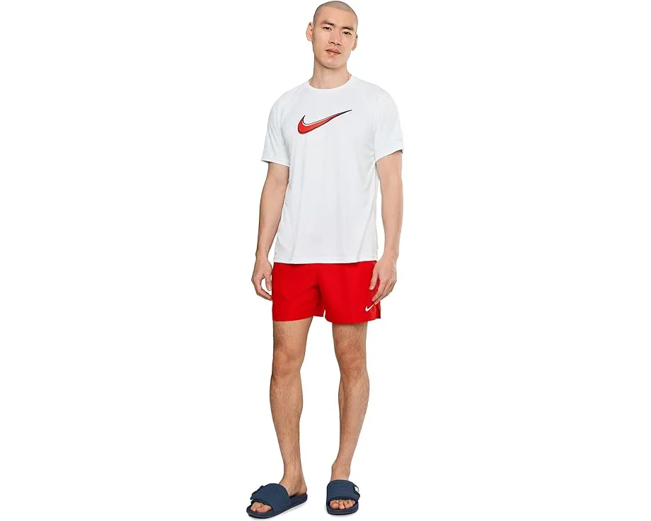 Футболка Nike Hydroguard Outline Swoosh Dri-FIT UV с защитой UPF 40+ и коротким рукавом