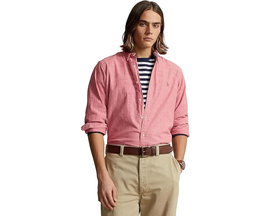 Классическая рубашка Polo Ralph Lauren из ткани шамбре