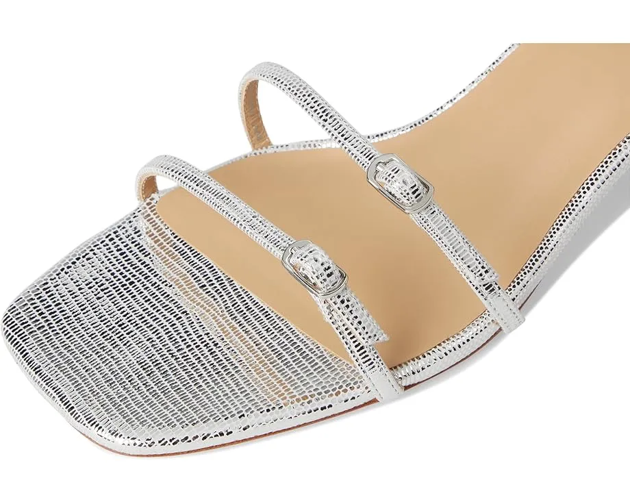 Босоножки Badgley Mischka Dania с каблуком из металлизированной кожи под ящерицу