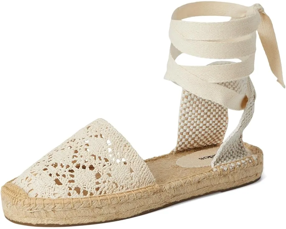 Эспадрильи Crochet Lauren с кружевной шнуровкой и джутовой подошвой Soludos