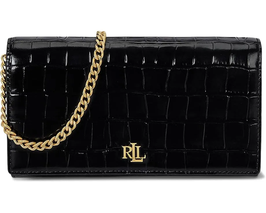 Средний кроссбоди Lauren Ralph Lauren Adair II из кожи с крокодиловым тиснением и цепочкой