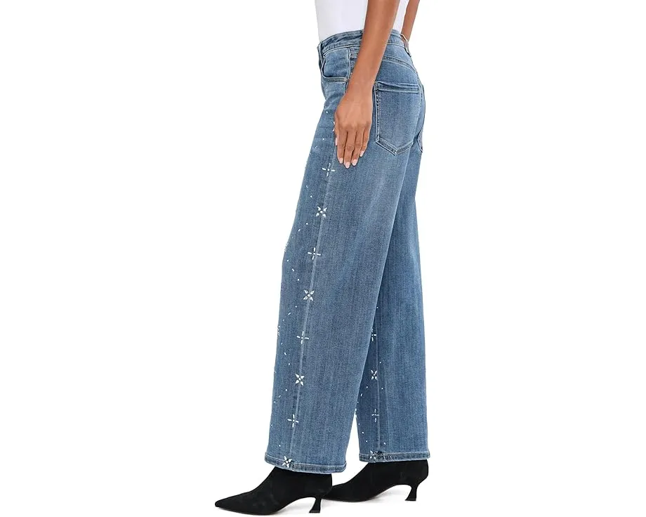 Широкие джинсы Liverpool Los Angeles Luxe Stride 76 см с кристаллами