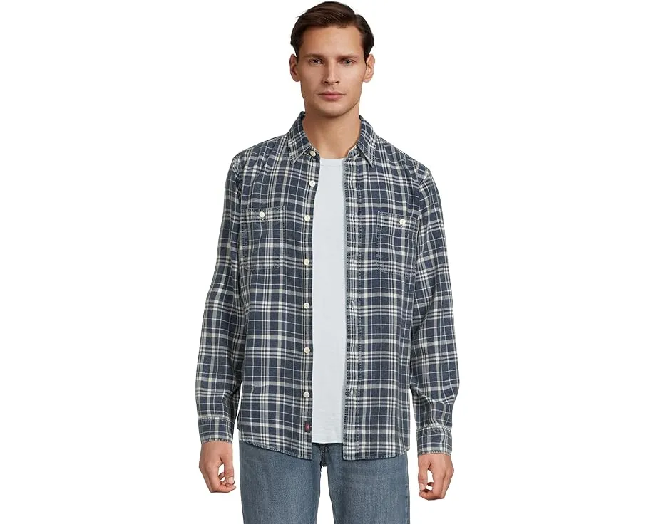 Рубашка Faherty The Tried And True Chambray Workshirt из смеси TENCEL и льна