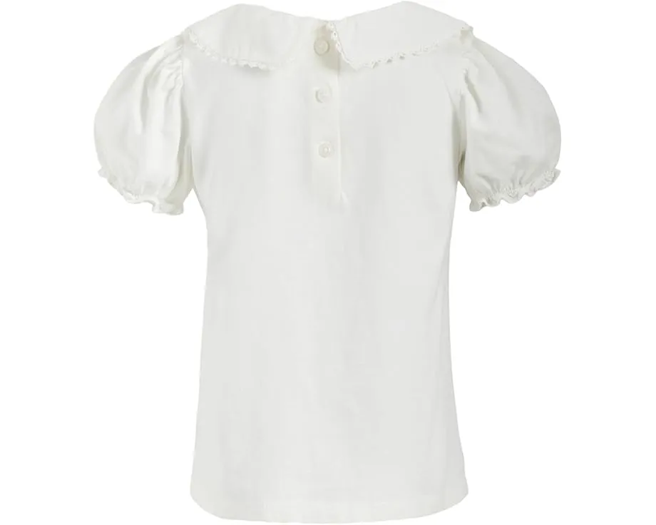 Блузка для девочек с рукавами-фонариками и кружевом Janie and Jack