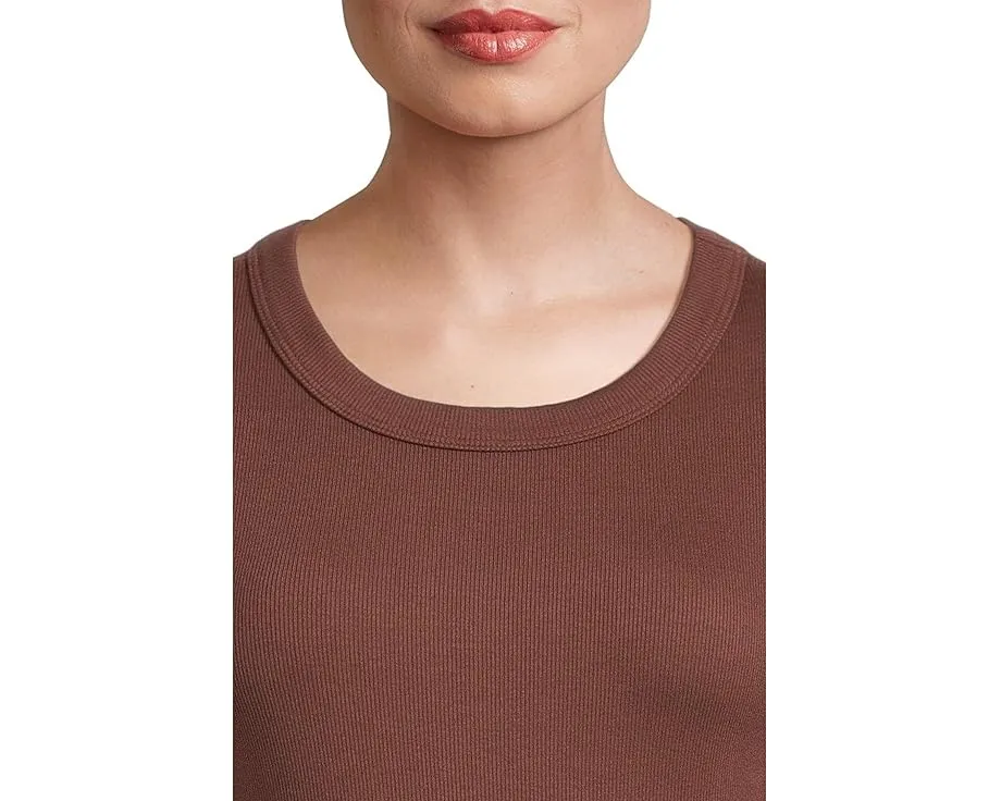 Футболка Michael Stars Zola с длинным рукавом и ребристым воротом