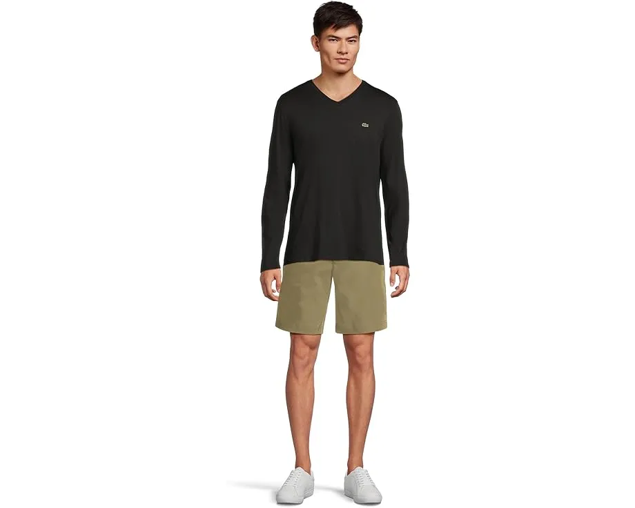 Футболка Long Sleeve Pima Jersey V-Neck T-Shirt от Lacoste с длинным рукавом
