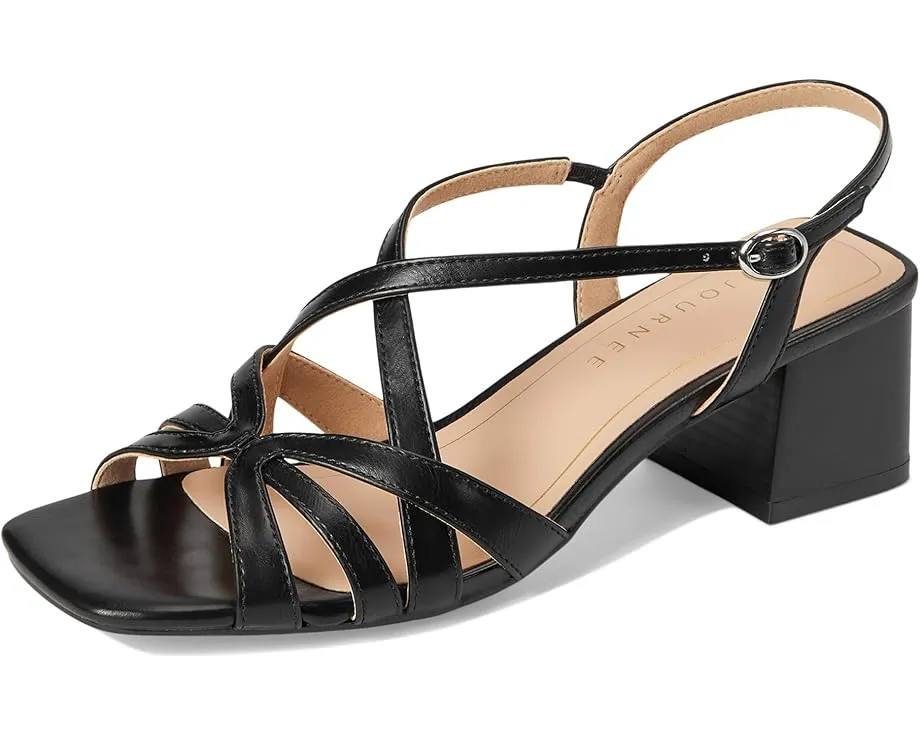 Босоножки Shyla на платформе с квадратным носком и ремешком на щиколотке Journee Collection