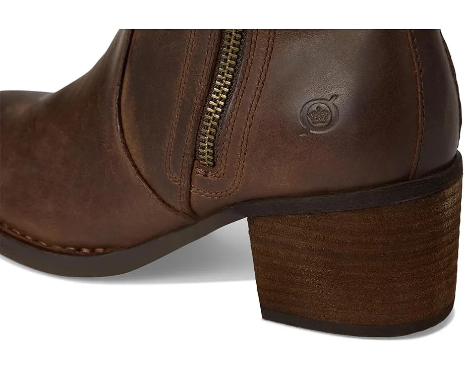 Ботильоны Born Rigby из итальянской кожи в мотовеянии с боковой молнией