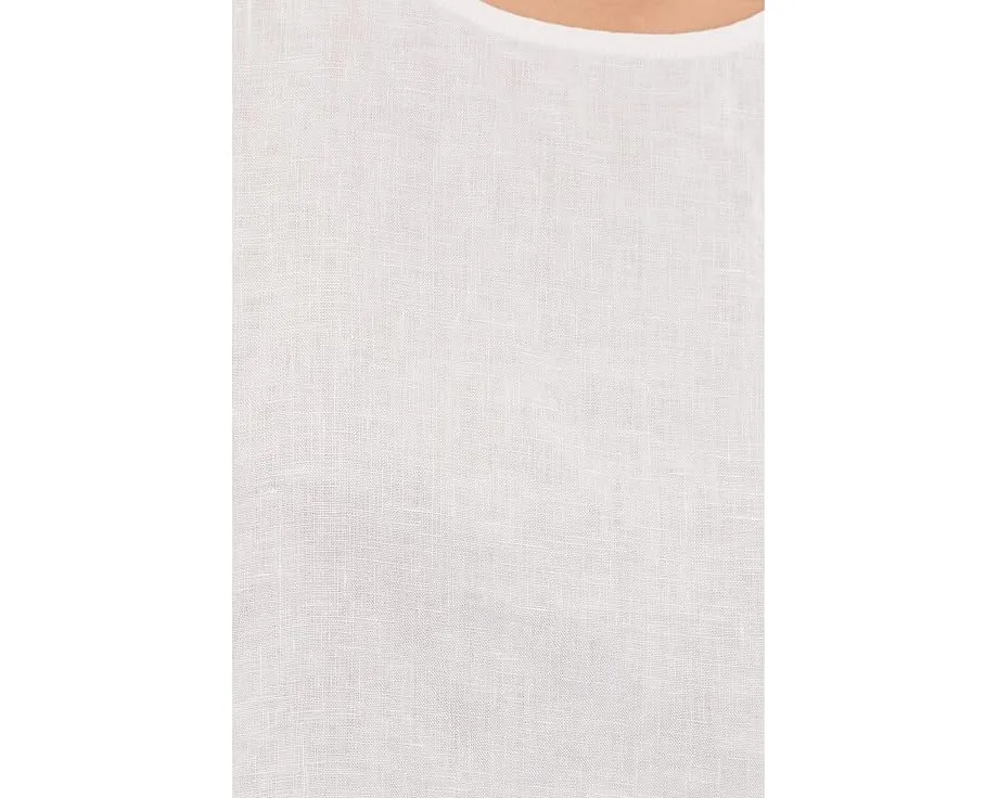 Топ Eileen Fisher Organic Linen с круглым вырезом из органического льна