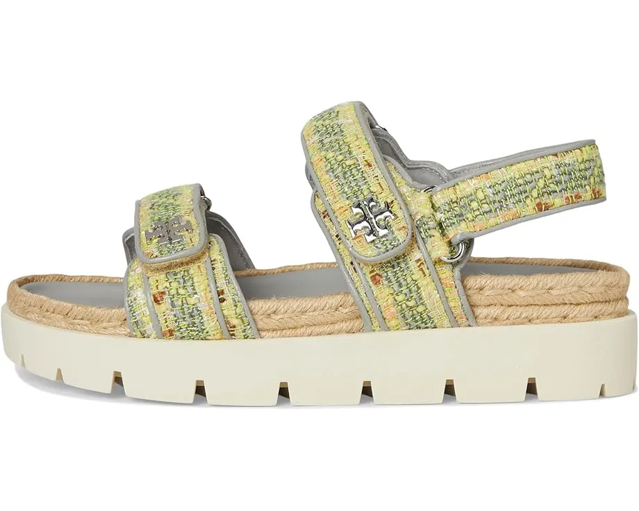 Сандалии Tory Burch Kira Rope Sport Sandal с ремешками на липучке и кожаной стелькой