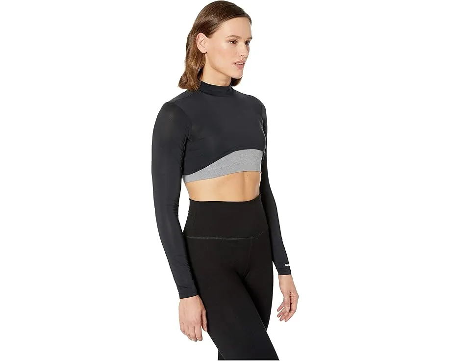 Кроп-топ Jamie Sadock с длинным рукавом и воротником стойкой SPF 35