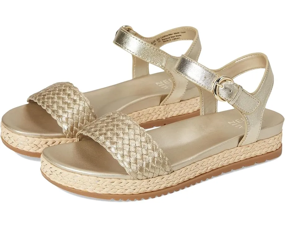 Сандалии Naturalizer Neila3 на танкетке с деталями из рафии и регулируемой пряжкой