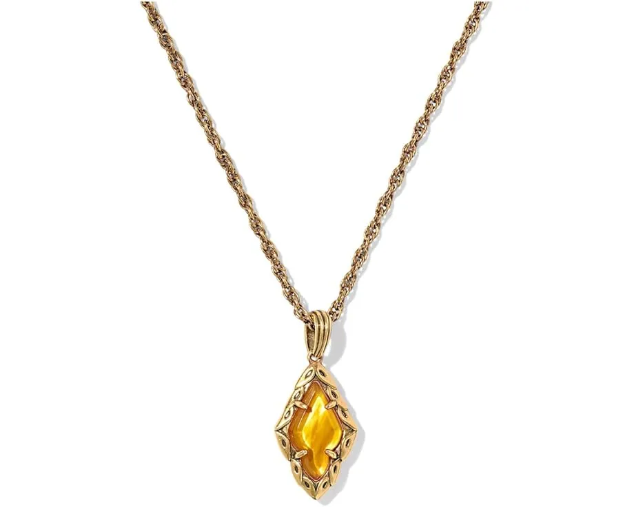 Короткое колье Adeline с подвеской от Kendra Scott из позолоченной латуни