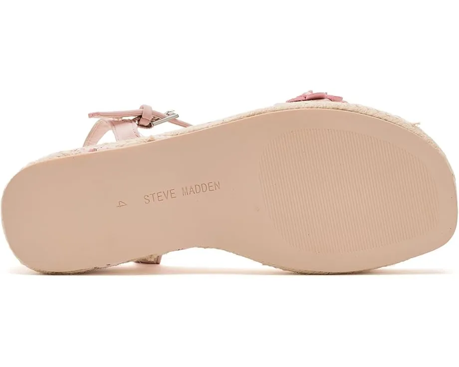 Детские сандалии Steve Madden Kids Dori с цветочными аппликациями и подошвой в стиле эспадрилий