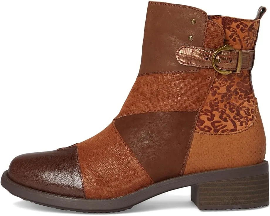 Ботильоны Swinger в patchwork дизайне из кожи и замши с боковой молнией David Tate