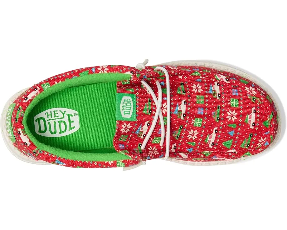 Hey Dude Kids Wally Holiday Sweater детские лоферы с новогодним принтом