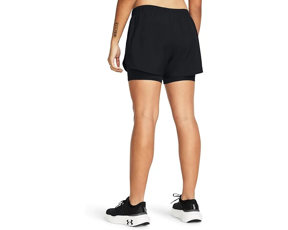 Шорты Under Armour Fly By 2 в 1 со встроенными компрессионными шортами и сетчатыми вставками