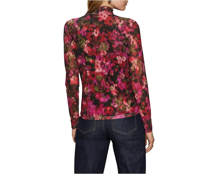 Топ Sanctuary с длинными рукавами из сетки и воротником стойкой