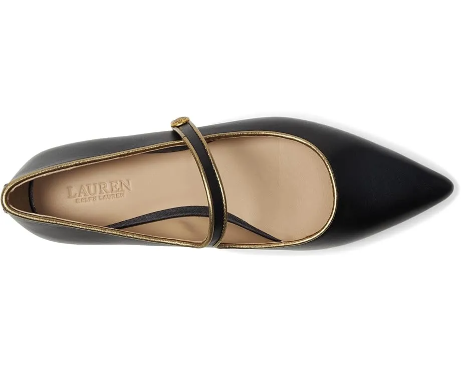 Туфли-оксфорды Londyn из кожи Mary Jane с металлизированной отделкой от Lauren Ralph Lauren