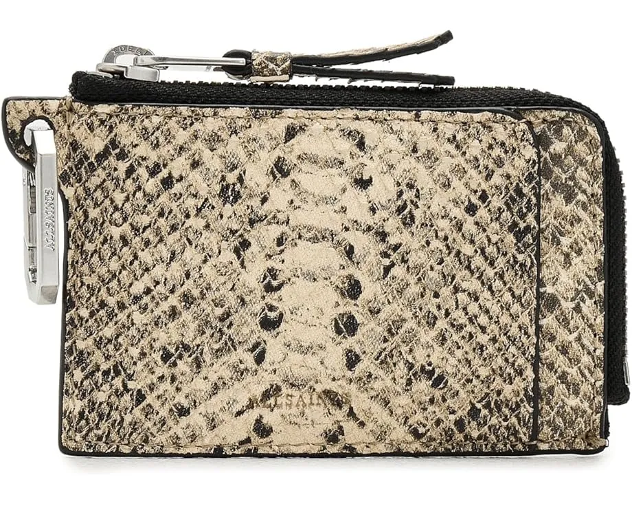 Кошелек AllSaints Remy Snake с шестигранным кольцом и тиснением под змею