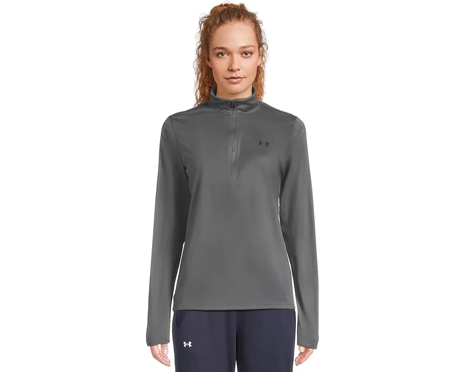 Under Armour футболка Tech 1/2 Zip Solid с воротником и длинными рукавами