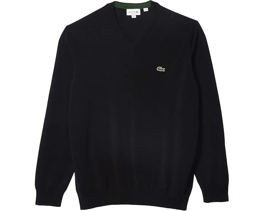 Свитер Lacoste с V-образным вырезом из мягкого хлопка