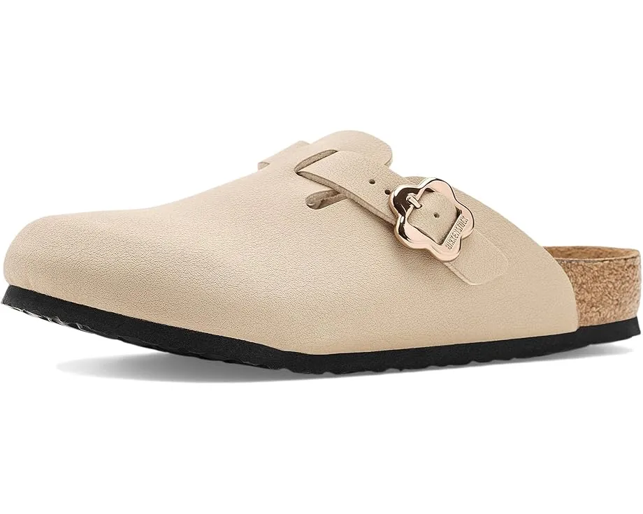 Детские сабо Birkenstock Kids Boston Flower Buckle с цветочной пряжкой и пробковой стелькой