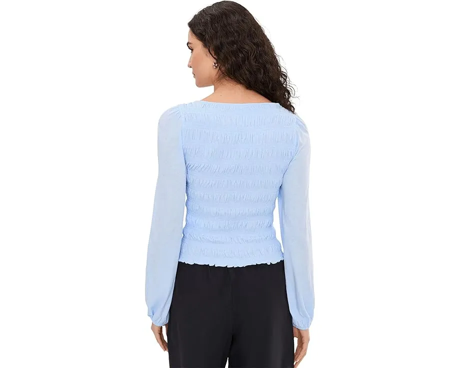Блуза с драпировкой и лодочкой от Madewell