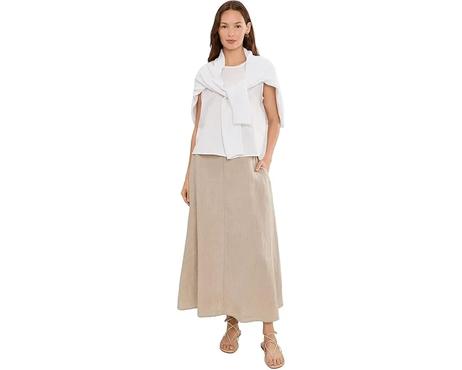 Топ Eileen Fisher Organic Linen с круглым вырезом из органического льна