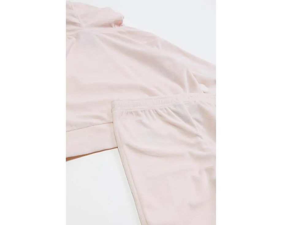 Детский комплект Converse худи и леггинсов-клеш из велюра с логотипом Chuck