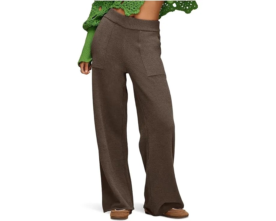 Широкие брюки Rosalie Pant Lite из легкой ткани Cozy Knit Lite с высокой талией