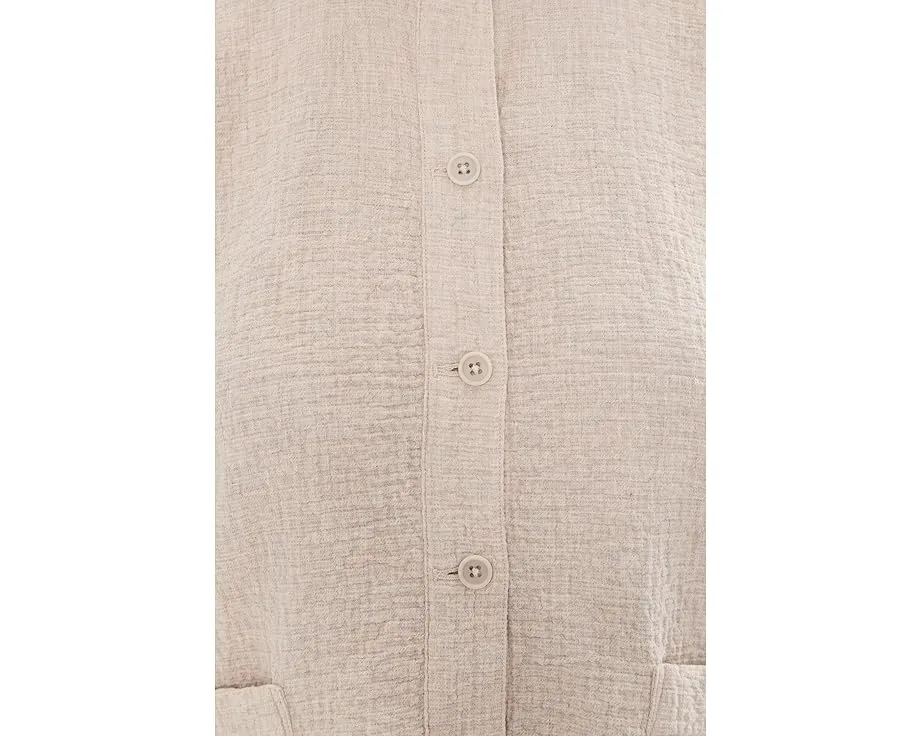 Куртка Eileen Fisher с воротником стойкой из двойного органического хлопка