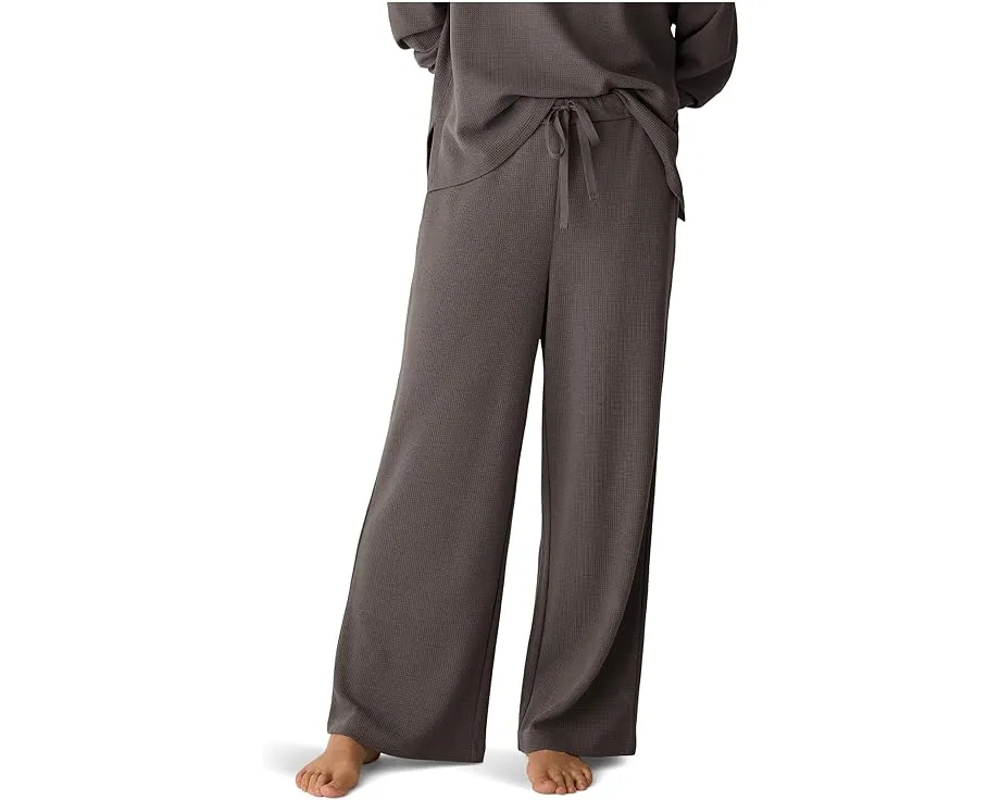 Широкие брюки Eileen Fisher с вафельной резинкой и манжетами на щиколотке