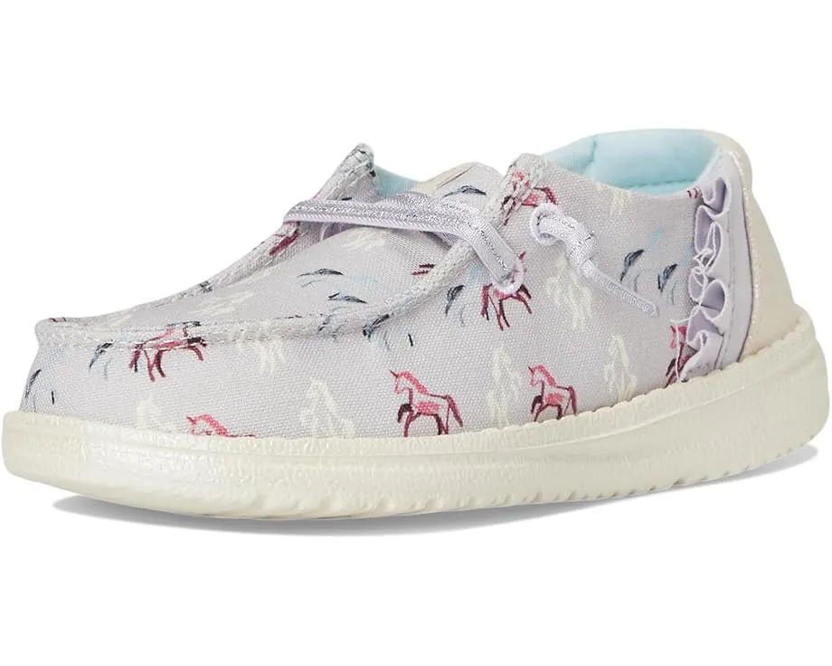 Hey Dude Kids Wendy Unicorn Sparkle детские туфли с блестками и стелькой из пены с памятью