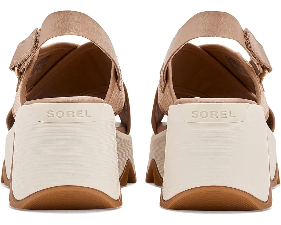 Сандалии SOREL Kinetic Aura Slingback Txt с текстильным верхом и квадратным каблуком