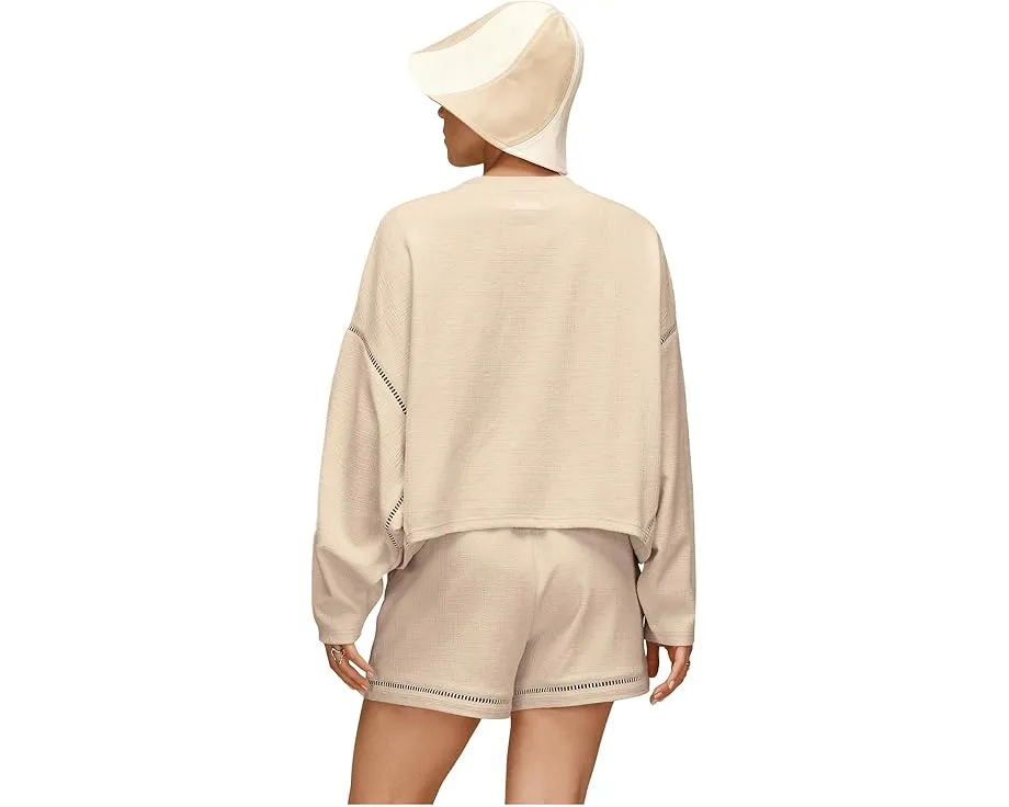 Свитшот Hayvie Crewneck oversize из ответственного хлопка с лестничными швами