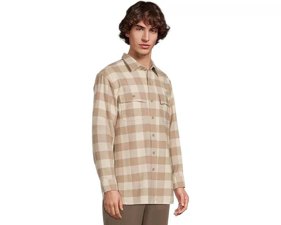 Рубашка L.L.Bean из замши в клетку традиционного кроя