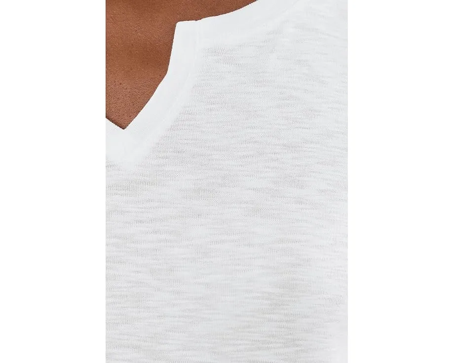 Футболка NIC+ZOE Nzt Elbow Sleeve Notch Tee с рукавом до локтя