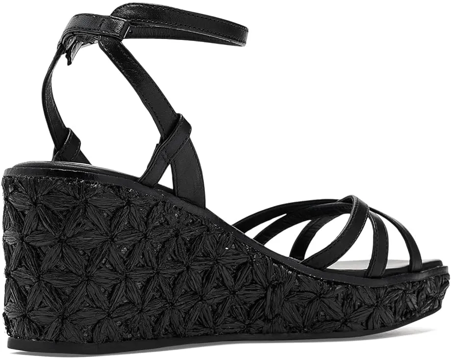 Босоножки Bernardo Cairo на платформе с плетением из рафии