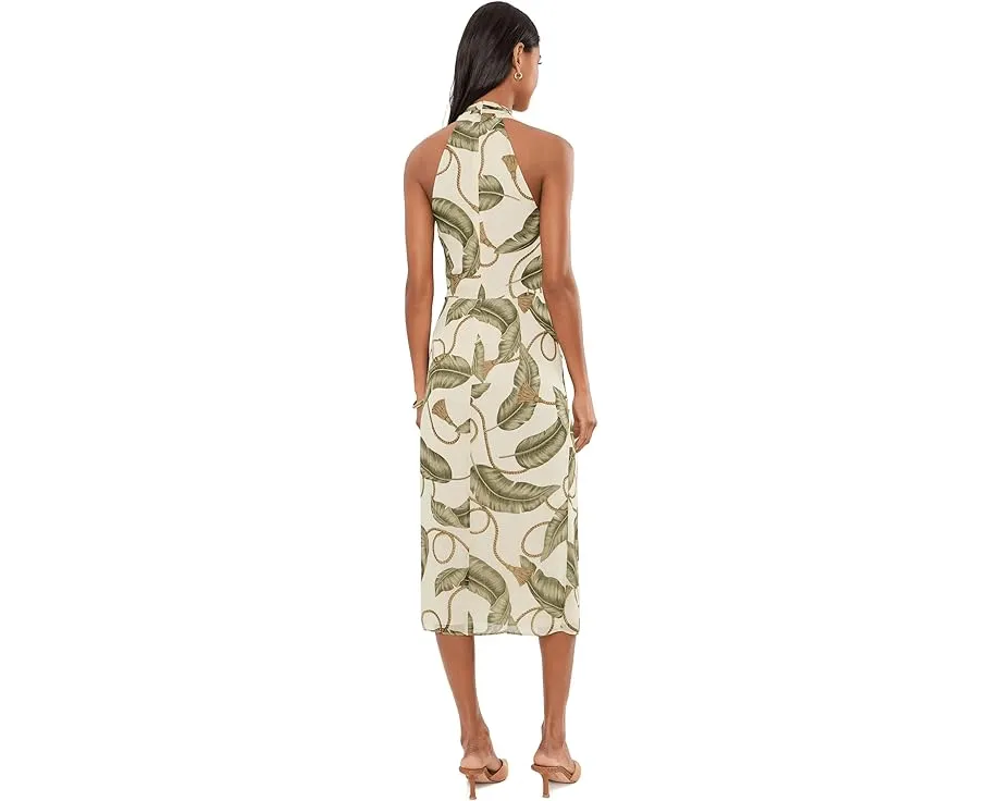 Платье-миди Rope-Print Georgette Halter Lauren Ralph Lauren с принтом канатов