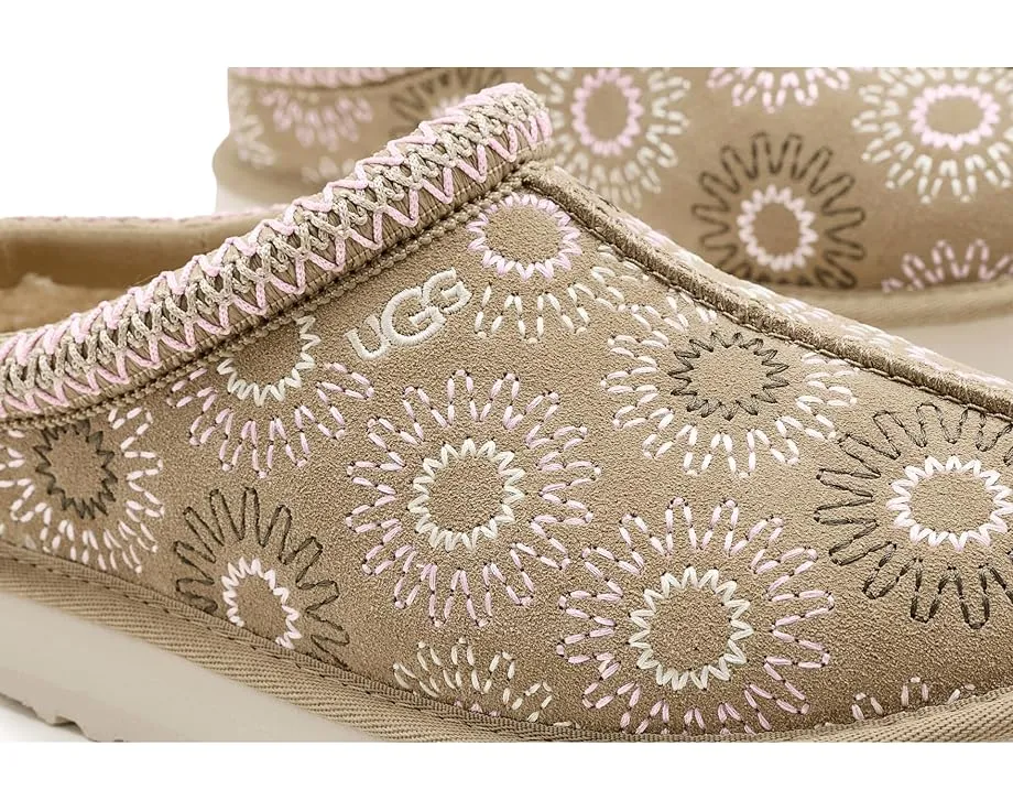 Детские тапочки UGG Kids Tazz Sun Stitch с вышивкой
