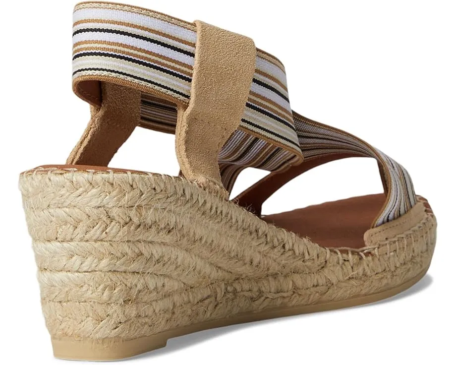 Сандалии Toni Pins Tina с ремешками и клиновидной подошвой из джута